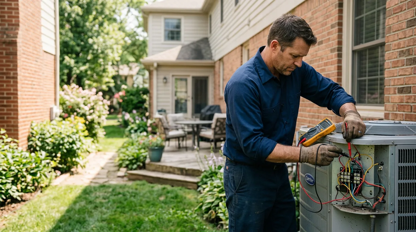 HVAC technician working near Mineola, TX